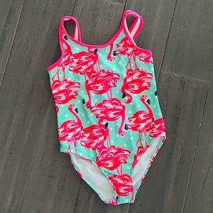 Like new Flamingo Gymboree one piece girls swimsuit
